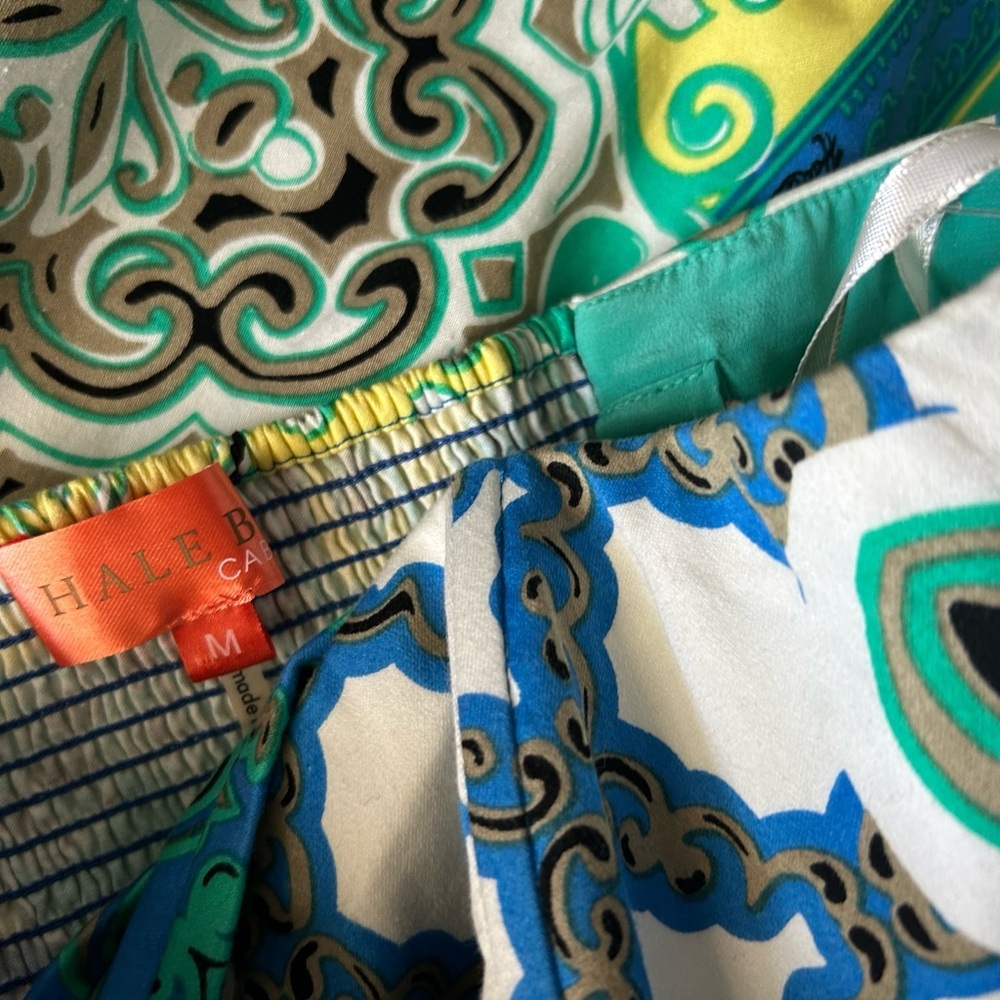 Multicolored Paisley Print Mini Dress Women’s Size Medium Hale Bob - Picture 14 of 15